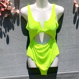 Meyeeka (L) Neon Yellow Monokini One Piece